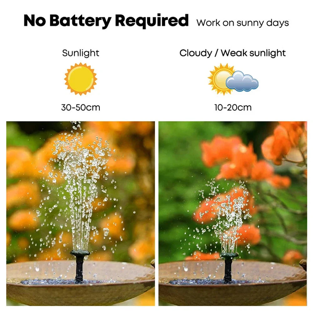 Sunflow™ Solar-Powered Water Fountain