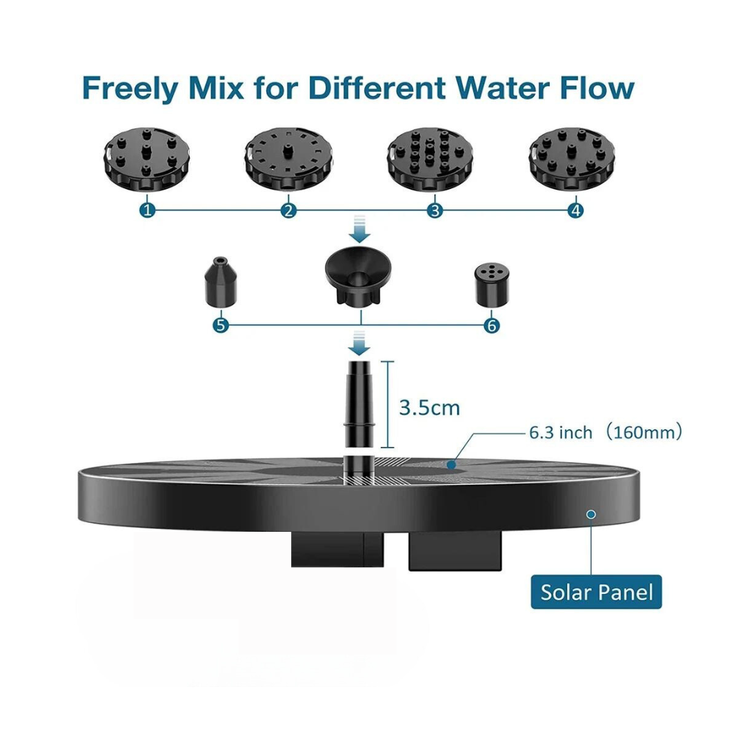 Sunflow™ Solar-Powered Water Fountain