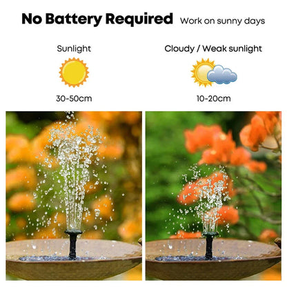 Sunflow™  Solar-Powered Water Fountain