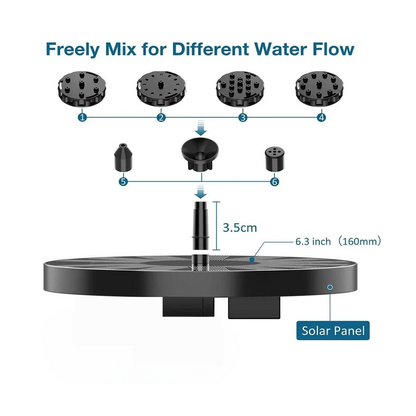 Sunflow™  Solar-Powered Water Fountain